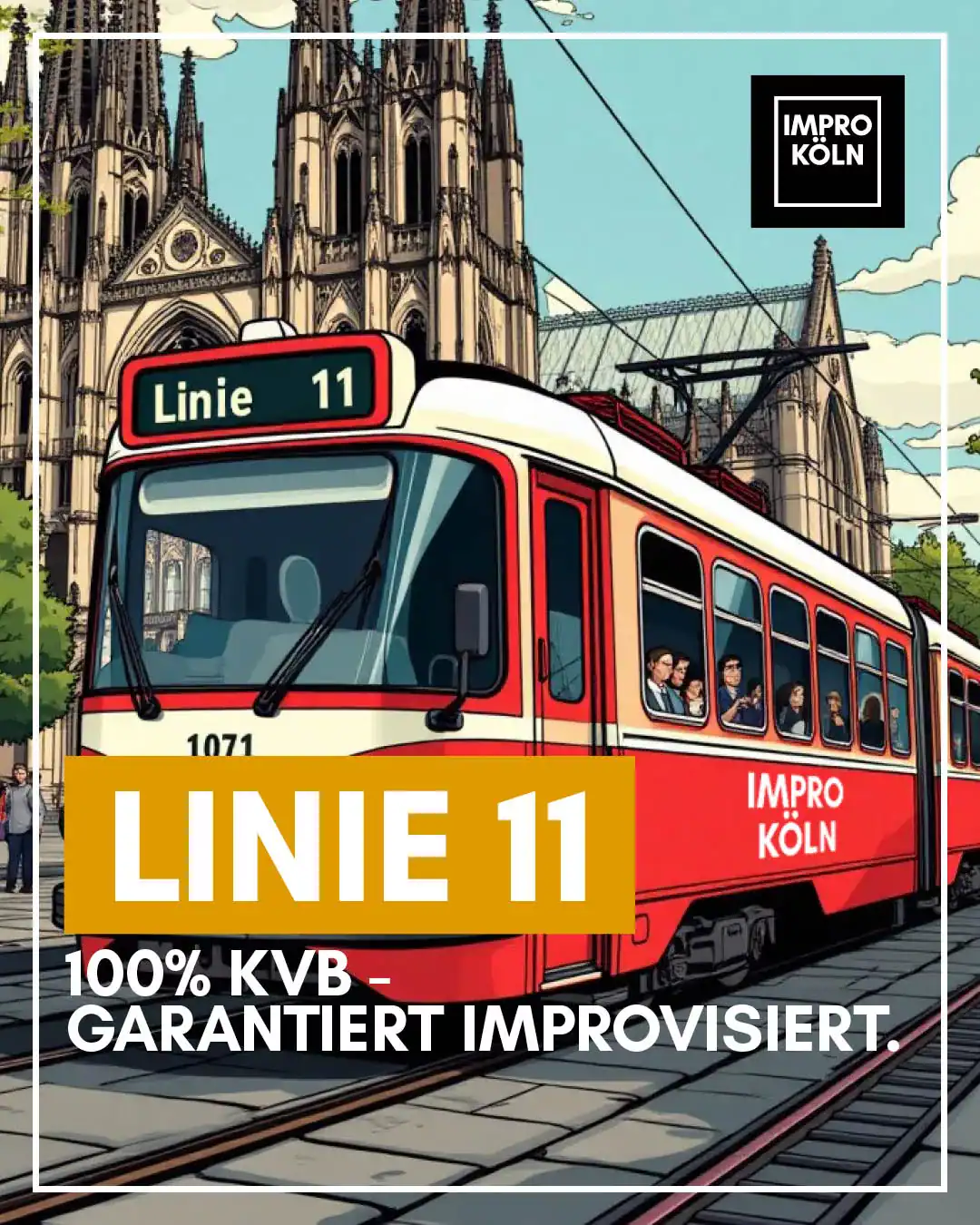 Lustige Stand-up Comedy mit Nele Mathew bei ImproKoeln in einer Kneipen-Atmosphäre.